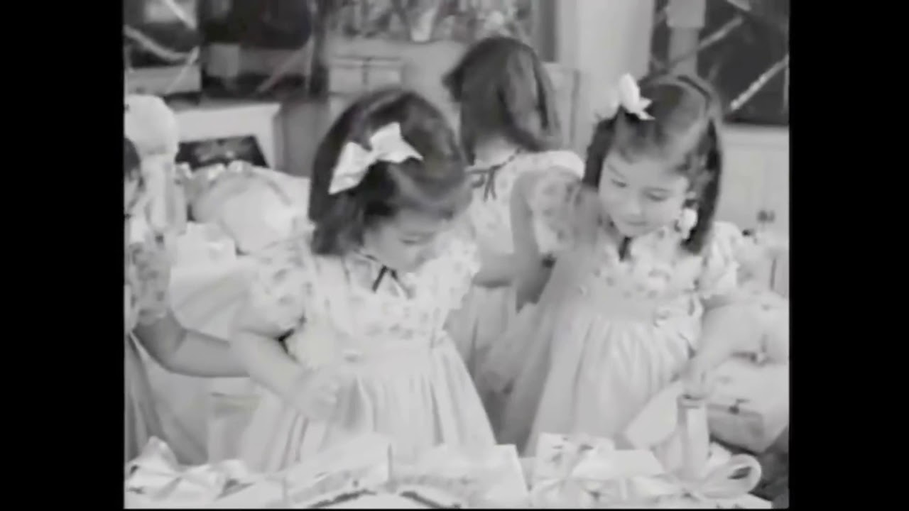 Dionne Quintuplets Open Birthday Presents 1938