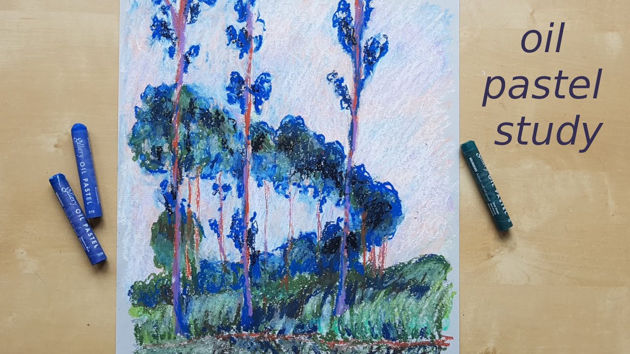 Monet inspired impressionism study in oil pastel (Mungyo Gallery)