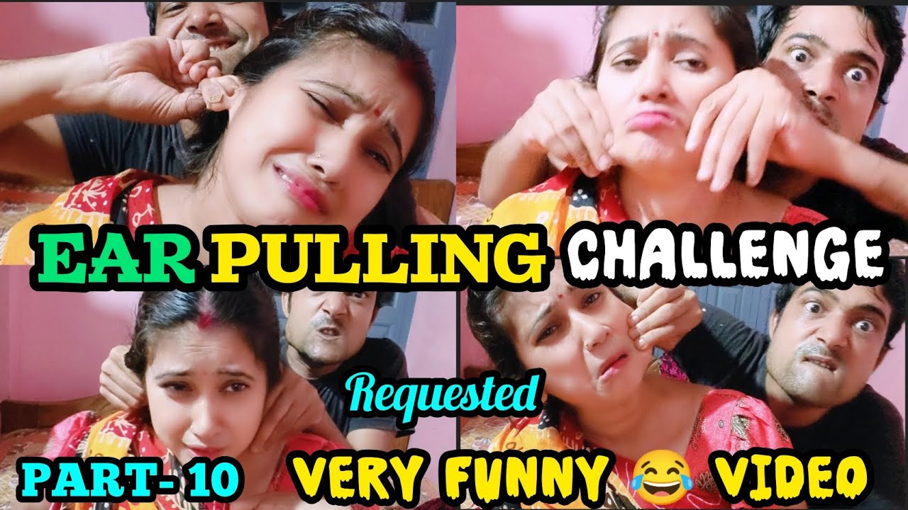 EAR PULLING CHALLENGE/EAR PULLING FUNNY VIDEO/FUNNY VIDEO/কান মলা হাসির ভিডিও/EAR PULLING ON HUSBAND