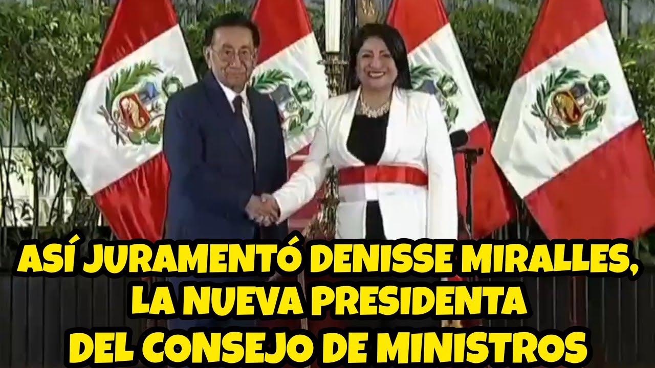 ASÍ JURAMENTÓ DENISSE MIRALLES, LA NUEVA PRESIDENTA DEL CONSEJO DE MINISTROS.