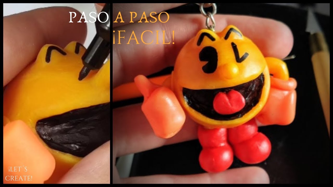 Como hacer a PACMAN 🤐MUY FACIL🤐 Porcelana Fria Plastilina
