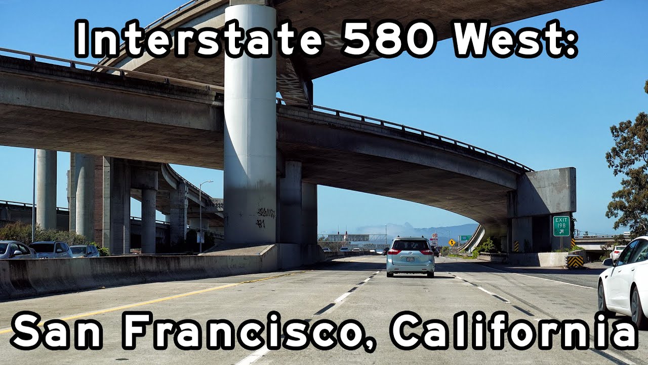 Interstate 580 West - Tracy to San Francisco, California