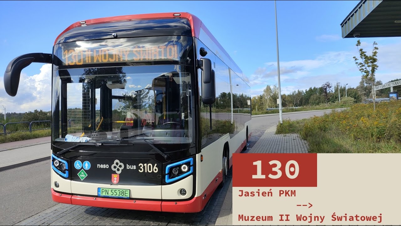 Gdańsk, linia 130: Jasień PKM - Muzeum II Wojny Światowej, NesoBus (2024 09 28)