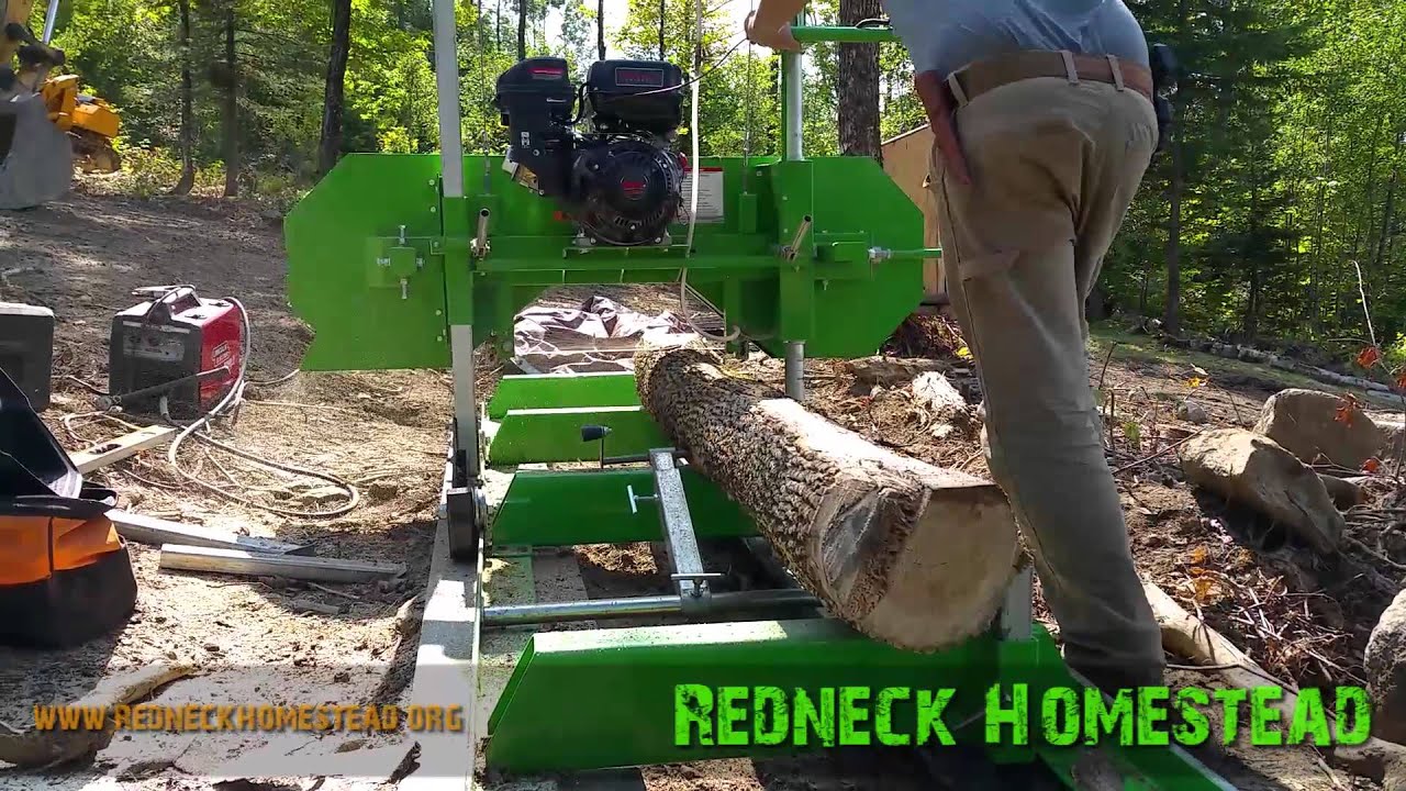 Sawing Ash with the Harbor Freight Sawmill | Redneck Homestead