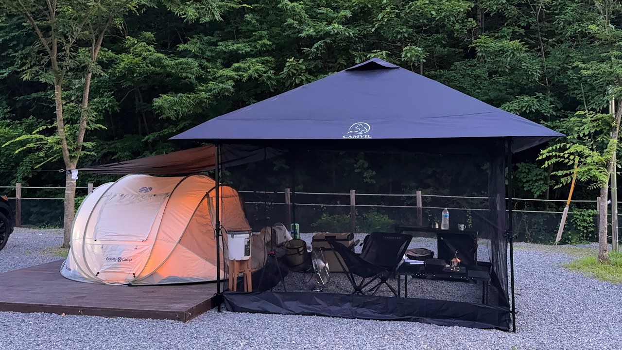 🔥Camping in 46°C Heat?! How We Stayed Cool with AC + Shade + Pop-up Tent! | Must-Have Summer Gear!