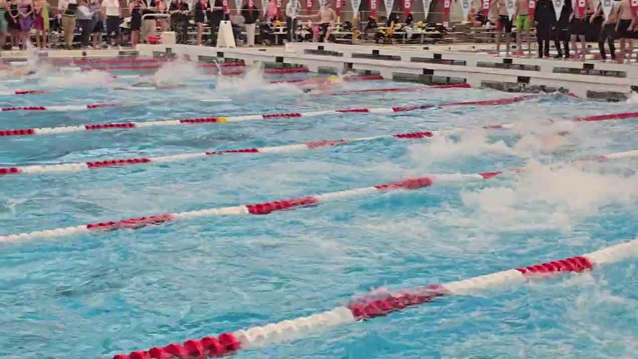 2025 Ned Reeb Meet 200 Free Relay Final. New State Record 1:19.49