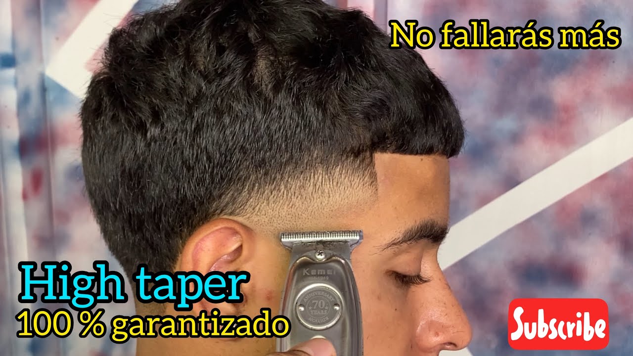 Como hacer un high taper ( taper alto) ( refinado alto) ( coby alto) (taper fade)