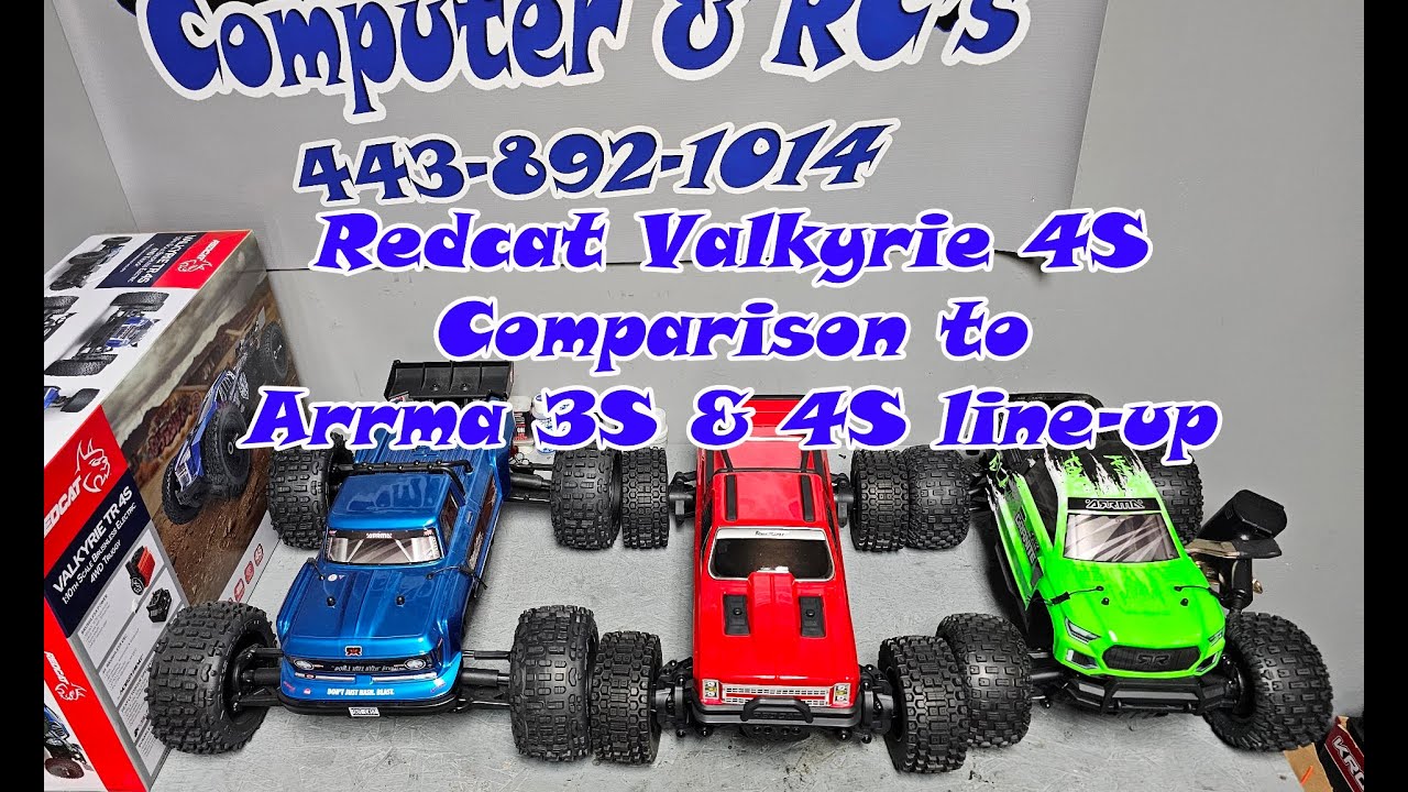 Redcat Valkyrie 4S Value Comparison to Arrma 3 & 4S line-up
