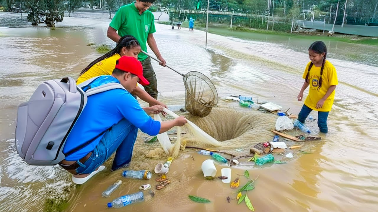 Heavy Rain Aftermath Roadside Culvert Unclogging 💪🌧️
