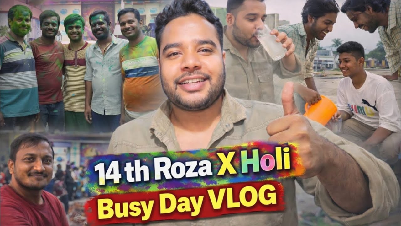 14th Roza X Holi 🌙🎨 | Busy Day Vlog! Ajj khel khatam ho gaya hamara 🙂
