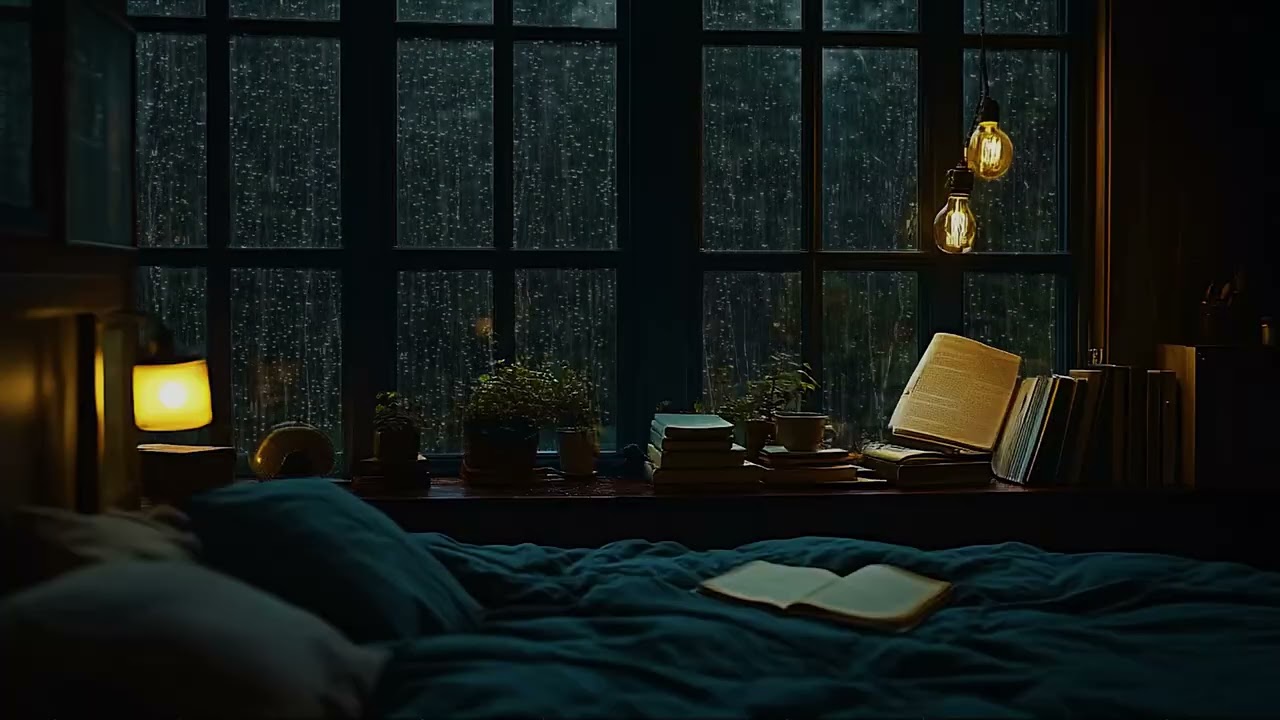 Finding Calm Inside a Gentle Shelter While Night Rain Sounds Create Comfort and Restful Sleep