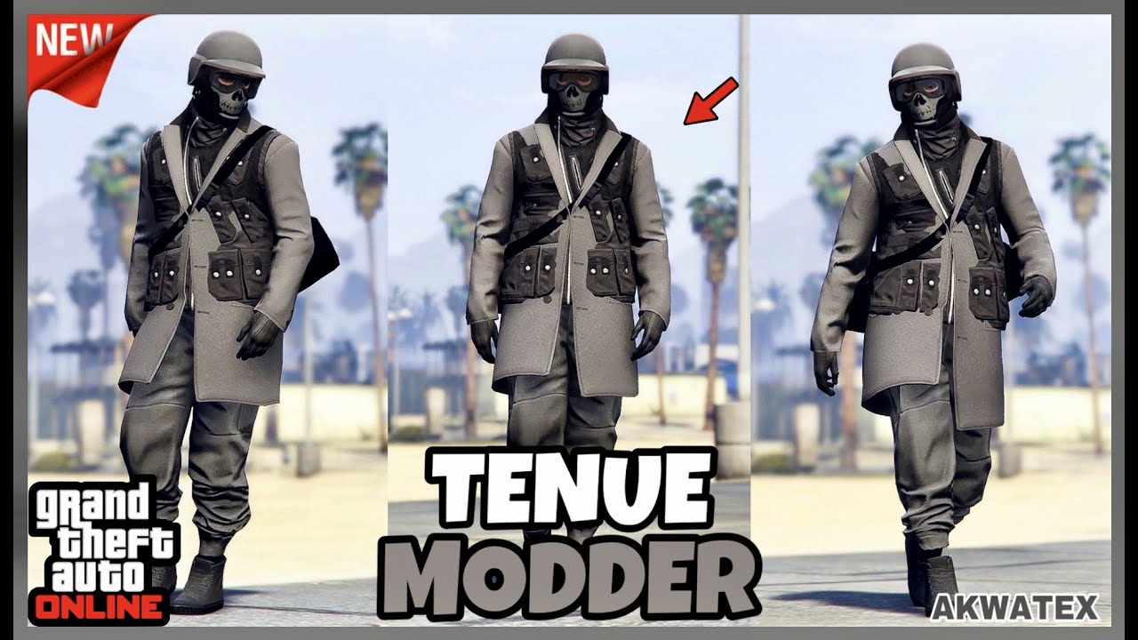 [NEW] AVOIR UNE NOUVELLE TENUE MODDER TRYHARD GRIS + SAC DE BRAQUAGE SUR GTA 5 ONLINE EN 1.64!