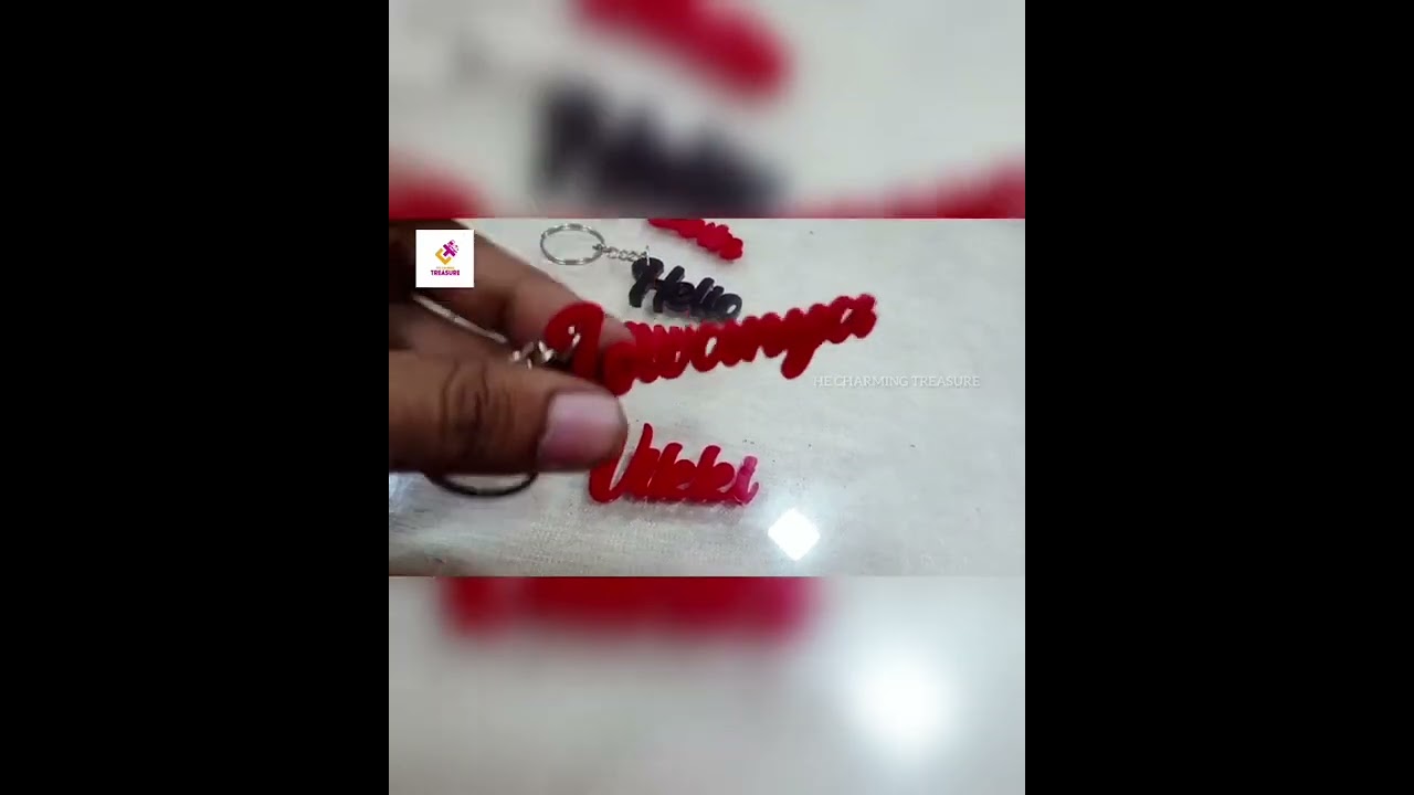 Acrylic name keychain | personalized name keychain | customized keychain | TCT