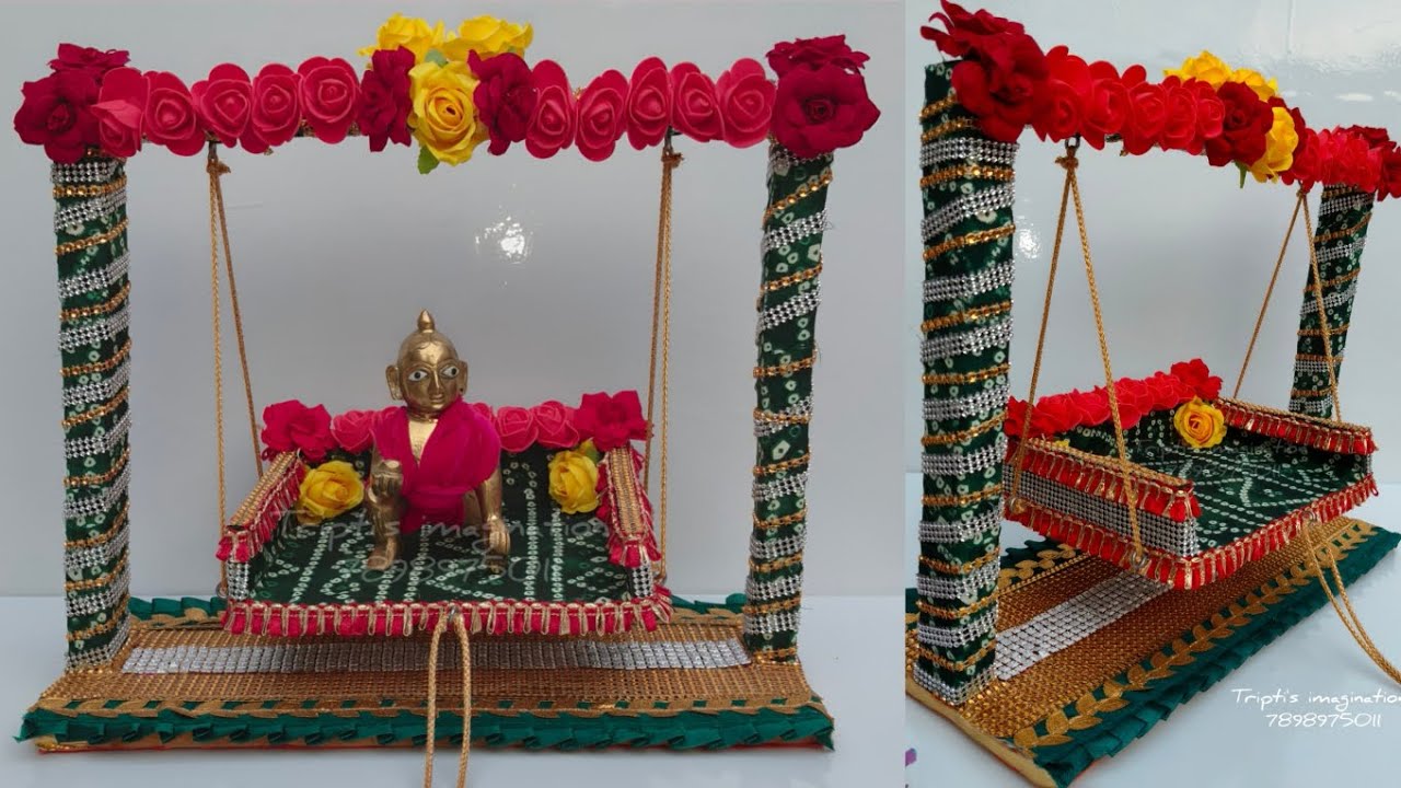 How to decorate Jhula for Janmashtami/jhula decoration idea/easy jhula decoration idea 