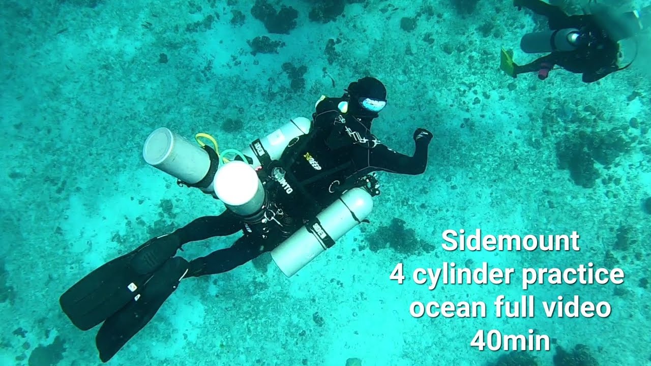 사이드마운트 4실린더 연습(펀다이빙) 풀영상 40분 / sidemount 4 cylinders pratice full video 40min