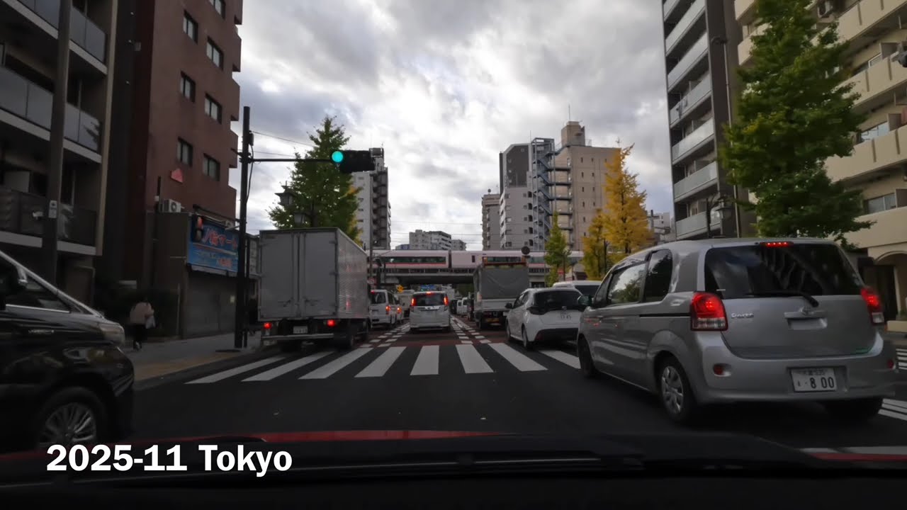 🚗☀️東京ドライブ  国道４号　千住新橋 2025年11月 朝 #driving  #japan #tokyo #roadnoise #4K