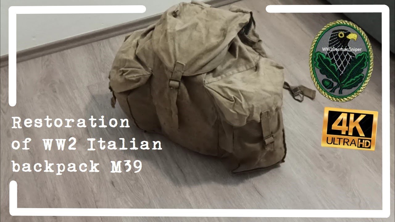 Restoration of WW2 Italian German backpack M39 UNBOXING 4K