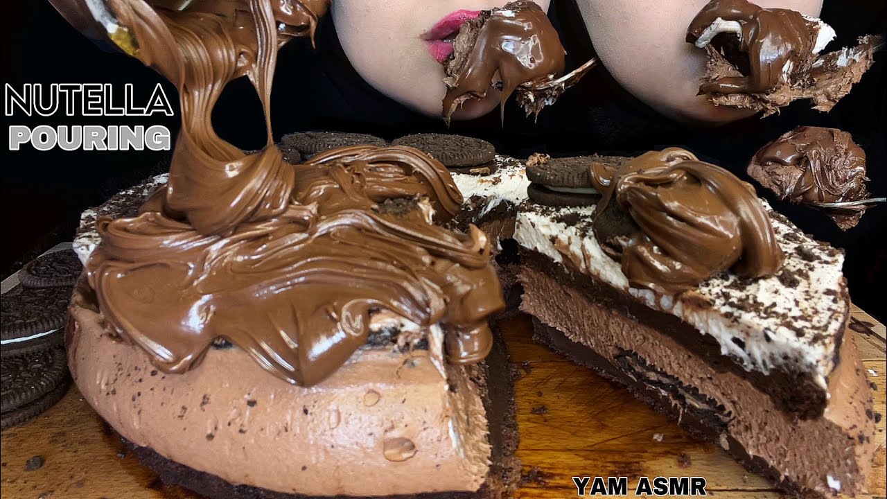 🍫ASMR NUTELLA OREO BROWNIE MOUSSE CAKE/OREO PARTY DESSERT MUKBANG/오레오 누텔라 케이크/奧利奧花生醬蛋糕/オレオヌテラケーキ