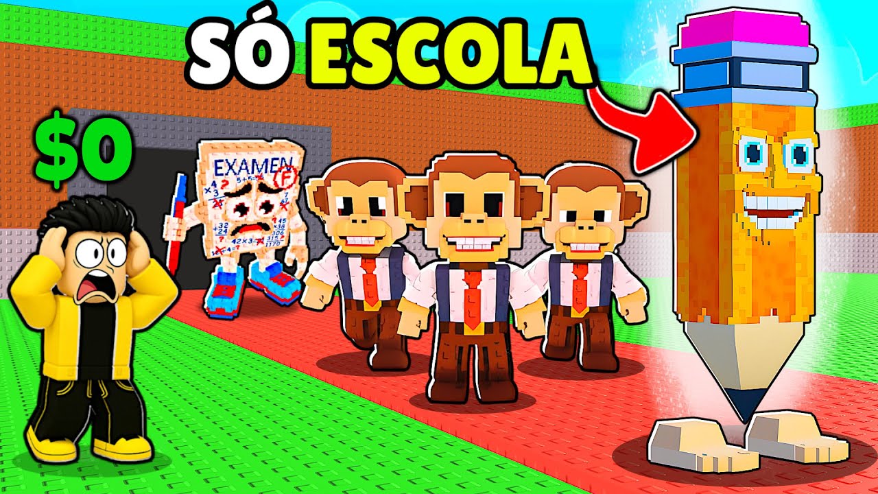 $0 A 1 TRILH&Atilde;O COM BRAINROT DE ESCOLA NESSE ROUBE UM BRAINROT - DESAFIO