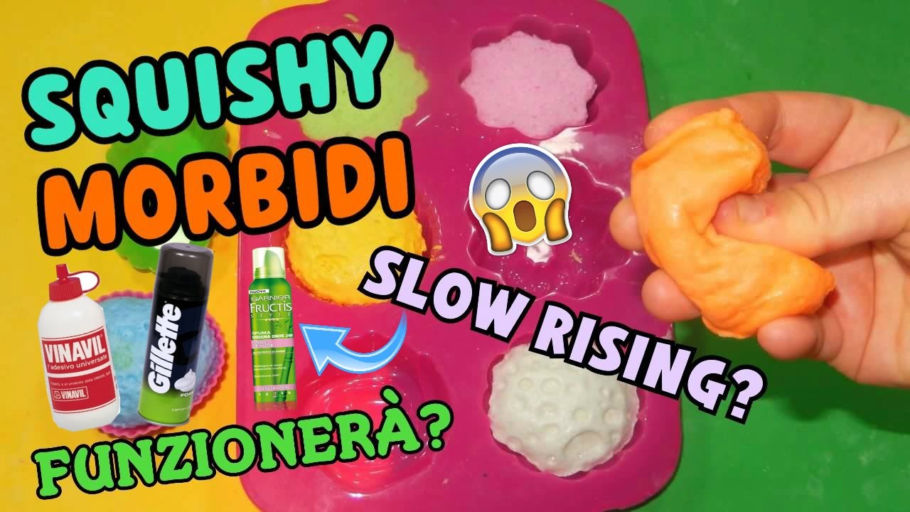 PROVO A FARE GLI SQUISHY MORBIDI (SLOW RISING) CON COLLA VINILICA E SCHIUMA || Iolanda Sweets