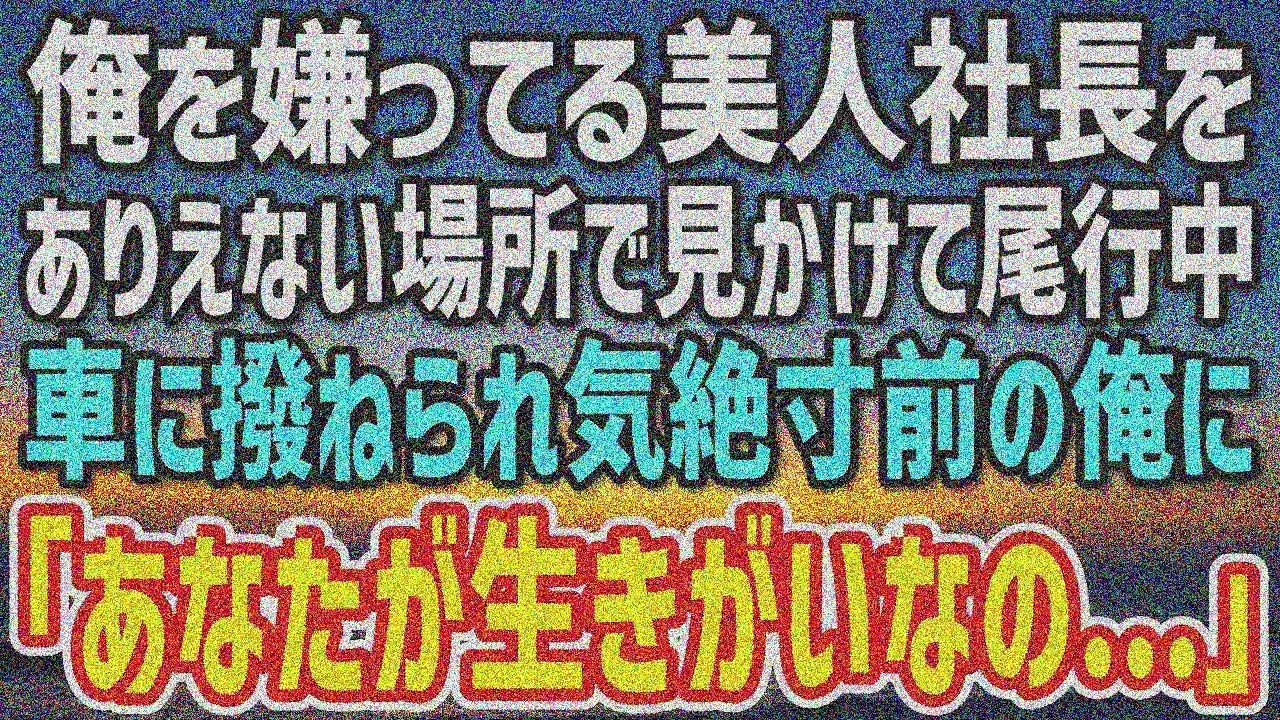 【感動】俺を嫌う美人社長をありえない場所で発見！尾行中に車に轢かれそう→突然社長が「私…あなたのファンです！」【朗読】