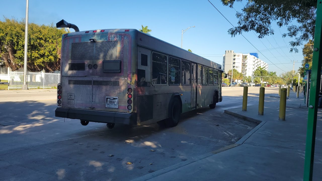 Audio/Sound Recording on Miami-Dade Transit: 2014  Gillig 40' BRT Diesel #14133 