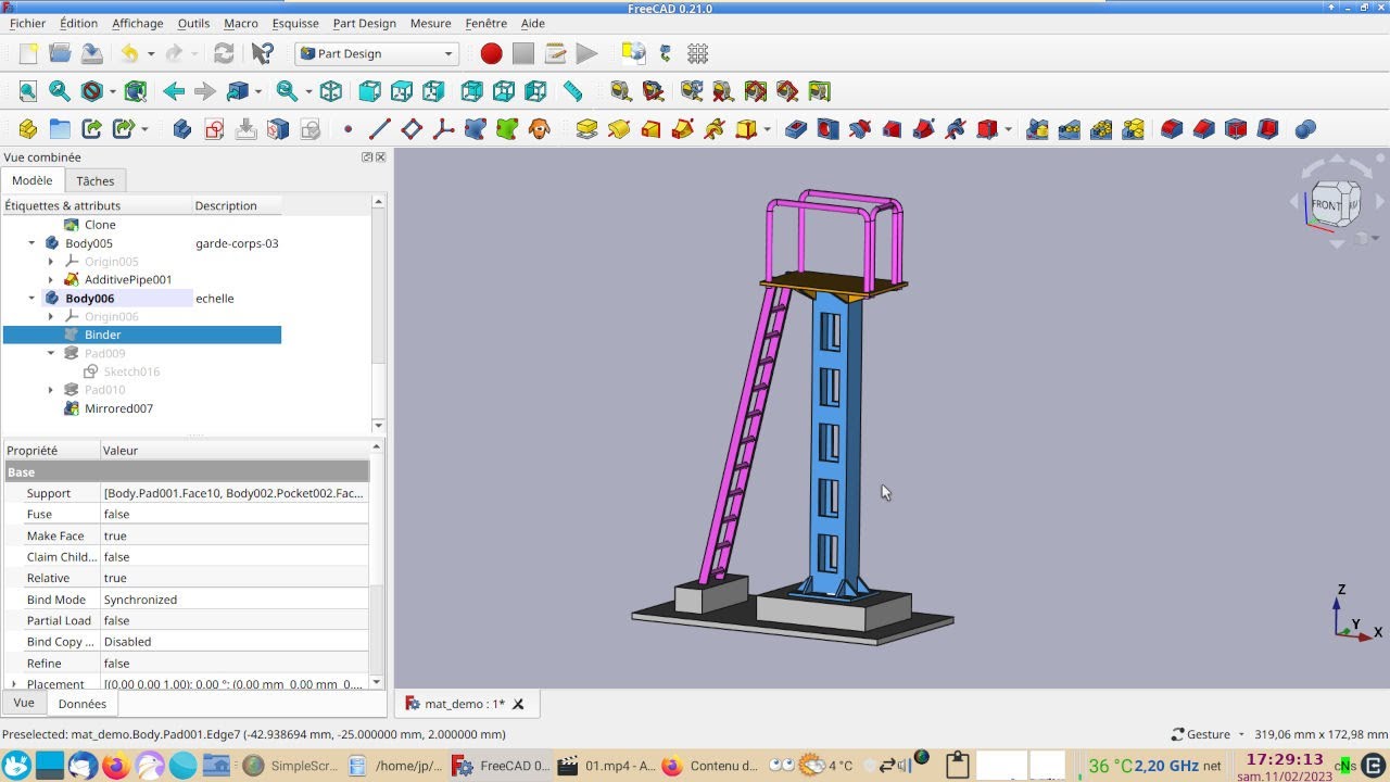FreeCAD 0.21- 0.20 pour débutants : Construire avec FreeCAD (un mât de signalisation) - Partie 1