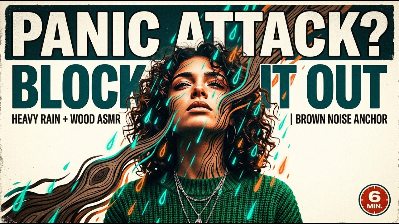 Block Out The Noise   Heavy Rain & Wood ASMR Panic Attack Relief