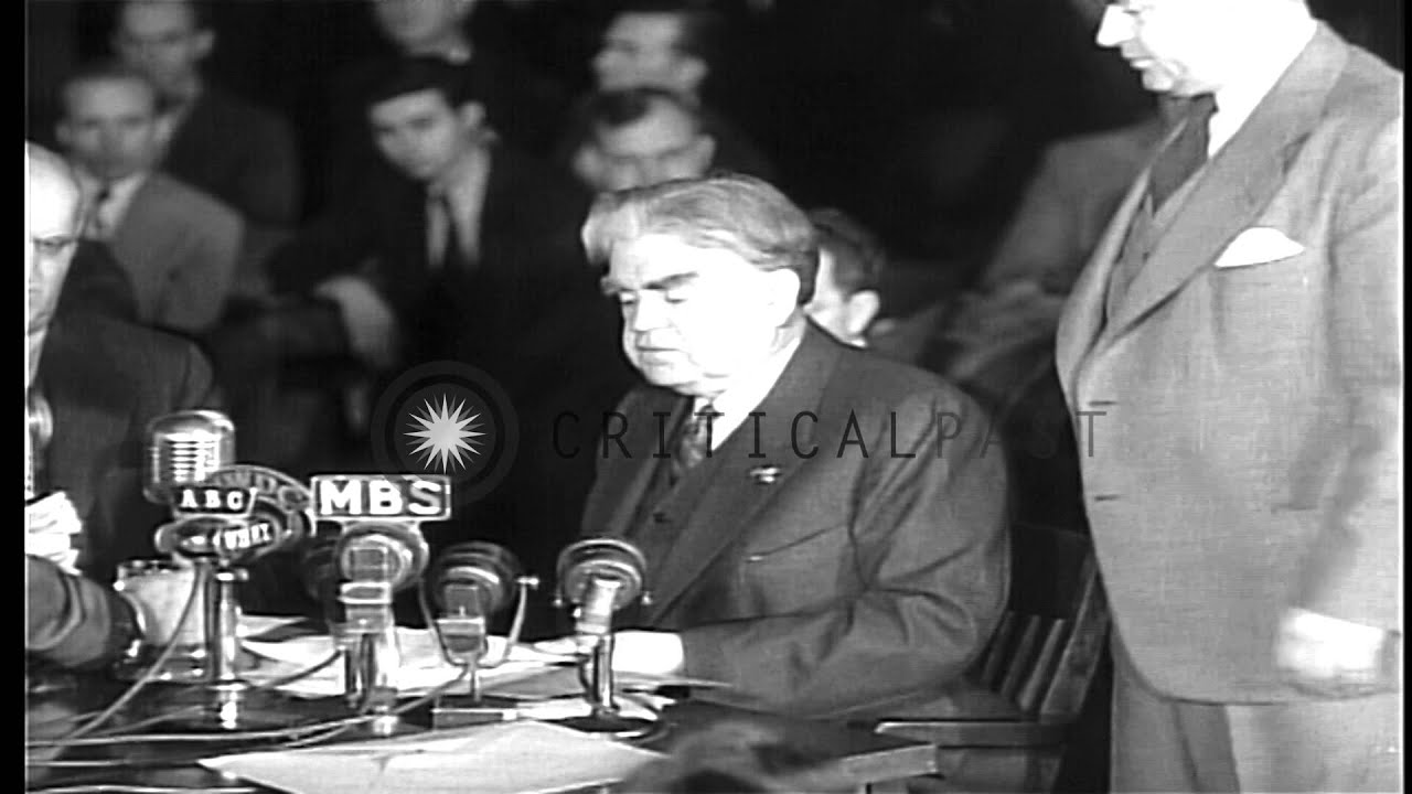 President of the UMWA  John L.Lewis speaks about Centralia mines disaster, in the...HD Stock Footage