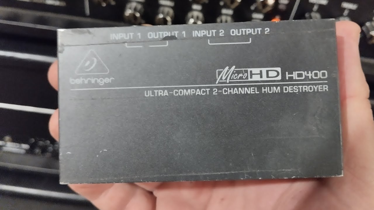 Behringer HD400 hum destroyer, no more ground loops, ground hum, digital noise, 50/60hz hum