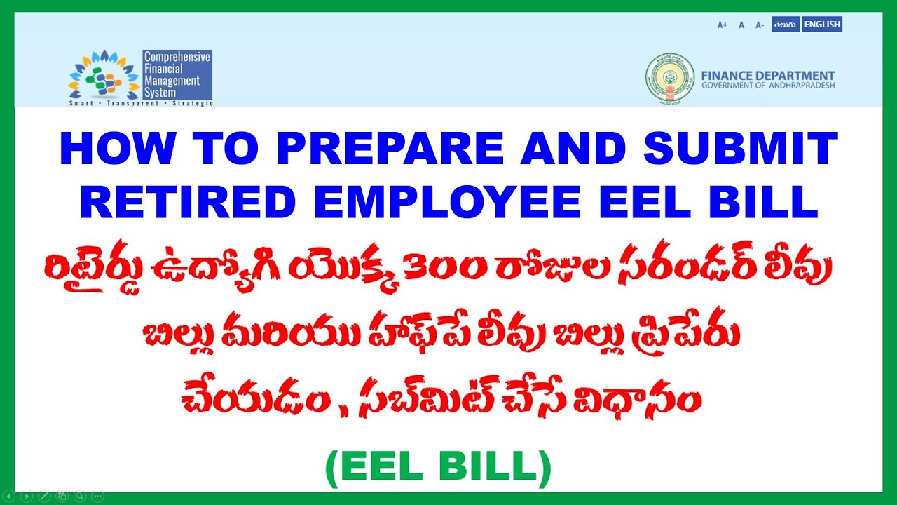 HOW TO PREPARE AND SUBMIT RETIRED EMPLOYEE 300 DAYS EEL BILL