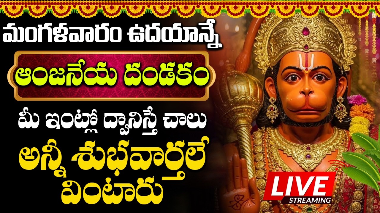 మంగళవారం ఆంజనేయ దండకం వింటే మీకు ఉన్న ఆర్థిక సమస్యలు పూర్తిగా తీరిపోతాయి - Hanuman Dandakam