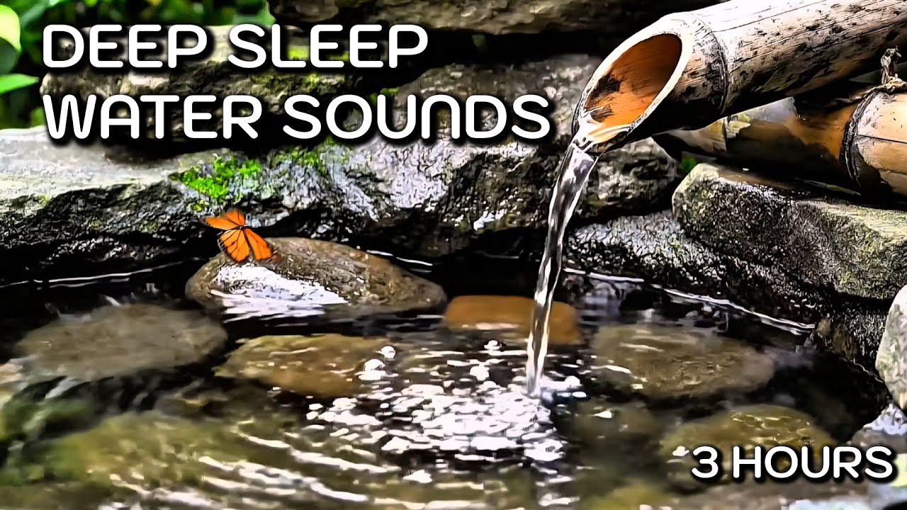 🌙 Deep Sleep Tonight | Bamboo Water Sounds & Gentle Stream (3 Hours)