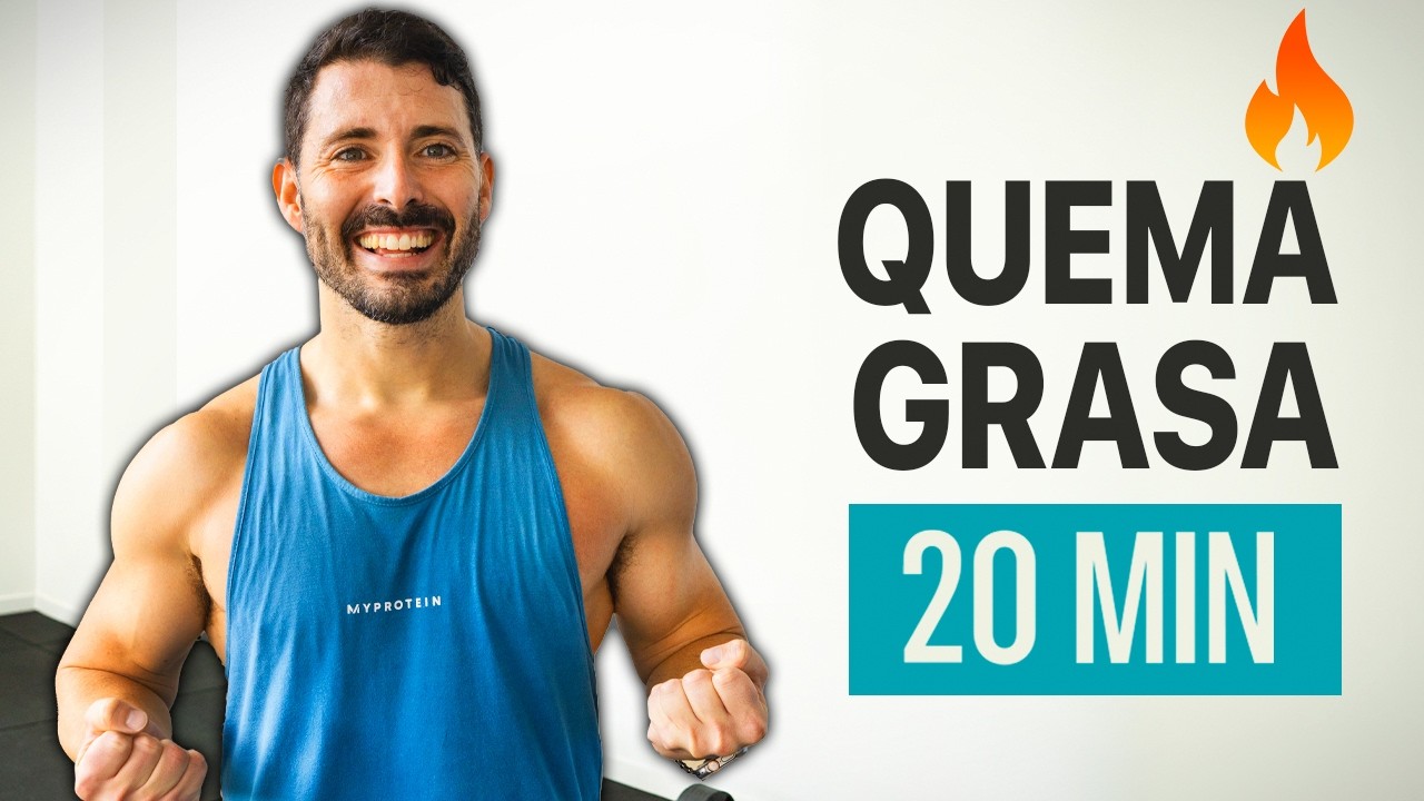 🔥 RUTINA de CARDIO HIIT en CASA - 20 MIN - Bajar de peso, adelgazar, mejorar tu salud