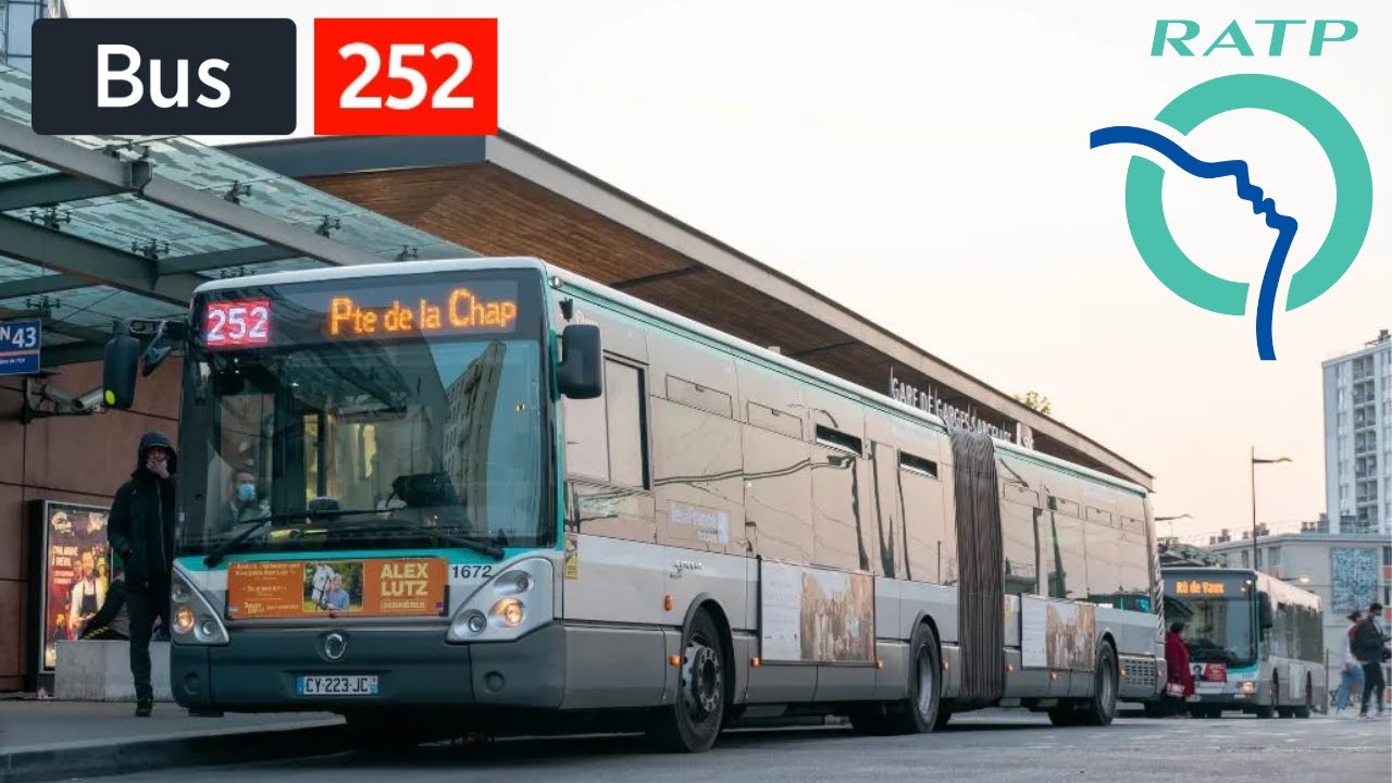 Bus 252 RATP | Paris Porte de la Chapelle Métro - Garges-Sarcelles RER - 4K