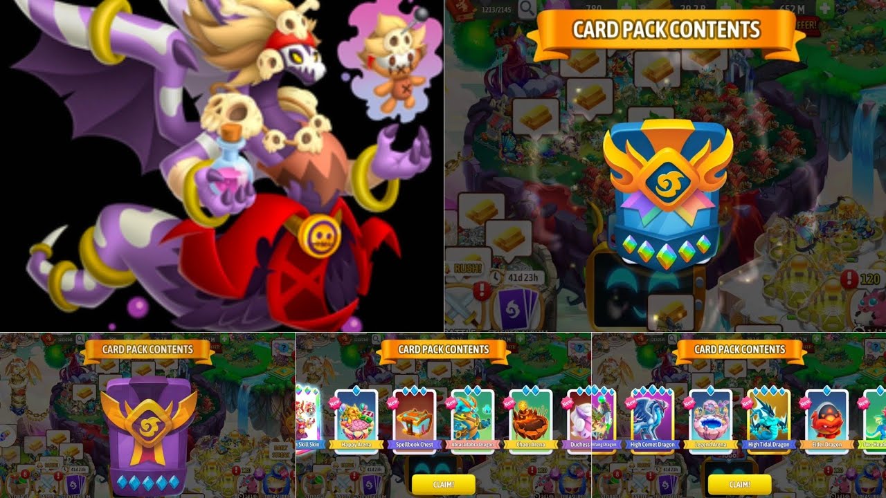 #834. Dragon city | New Divine Pass High Doom High Doom Priestess Sticker Album Collection.