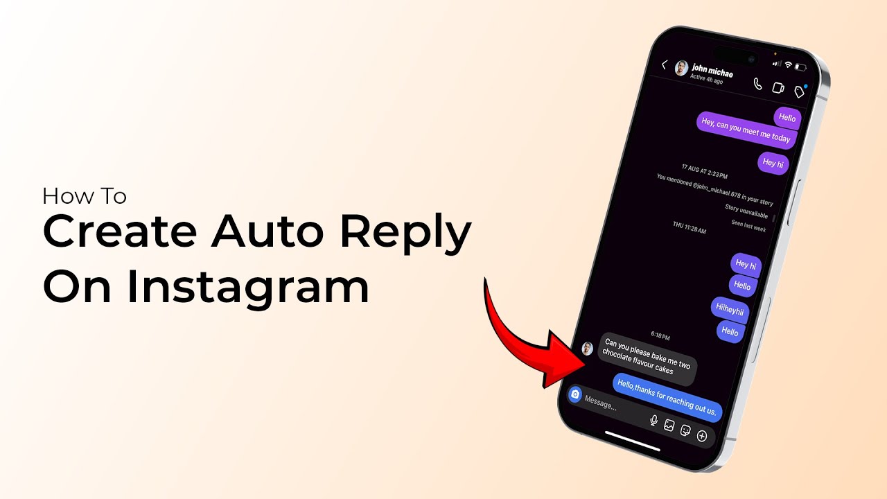 Как создать автоматический ответ в Instagram?