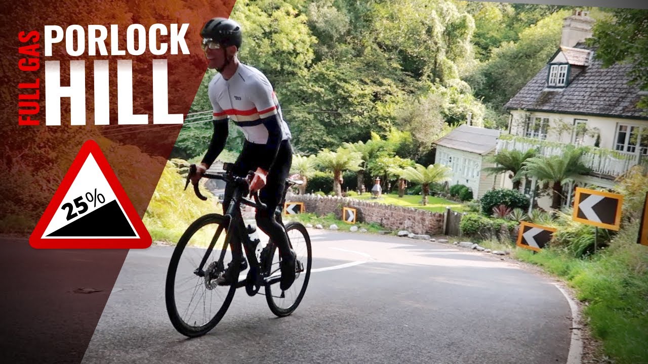 Toughest Climb ! Official 100 Climbs Porlock Hill | 30% Gradients - Full Climb With Power Data !