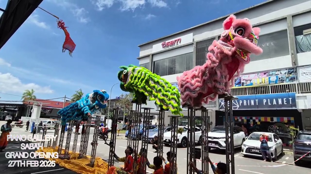 Lion Dance Performance 2025 at Grand Opening Ceremony  of Piano Sabah Gallery, Kota Kinabalu Sabah