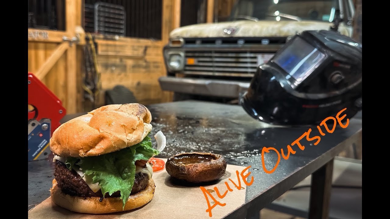 Welding Table + Blow Torch = Best Burger You've EVER Tasted!