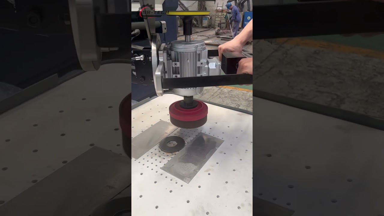 Semi-automatic sheet metal deburring machine #deburring