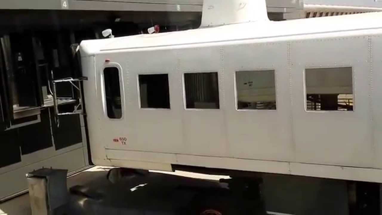 AIRPORT: The distinctive mobile lounge at Dulles