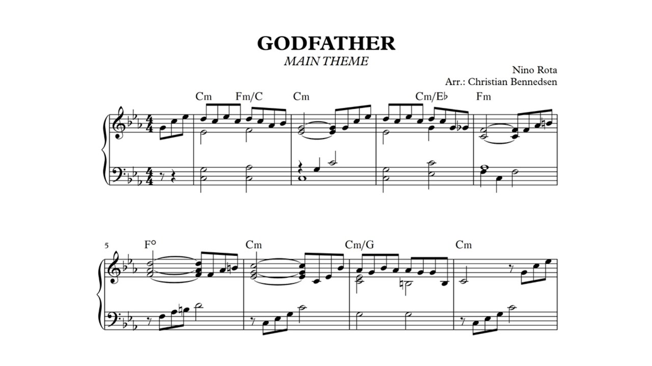 Godfather Theme - Piano