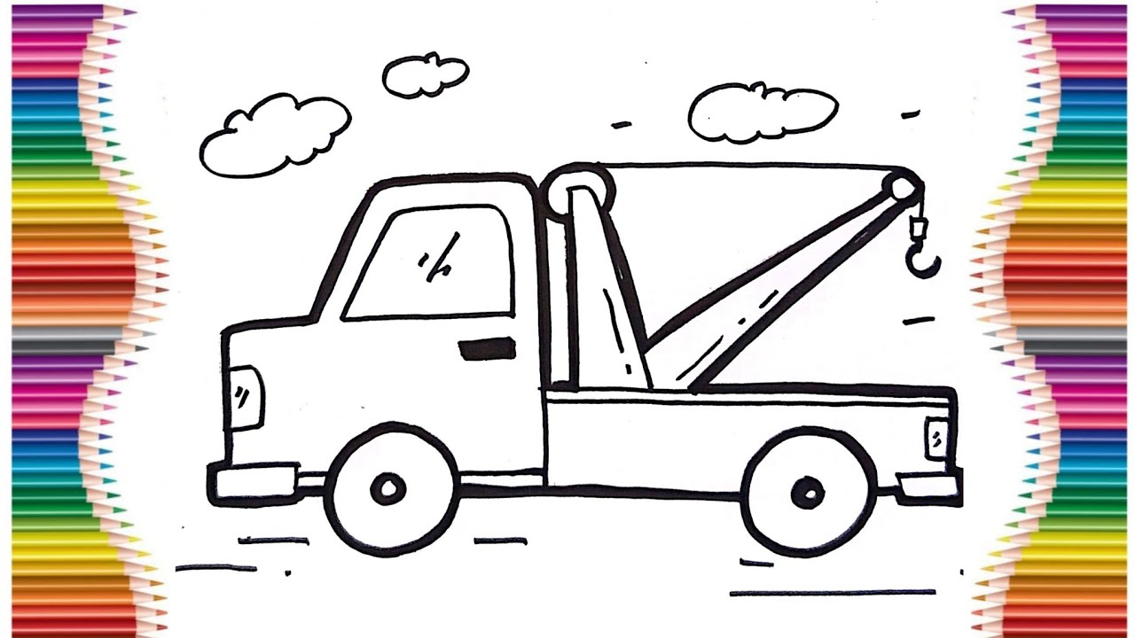 Cara Menggambar Mobil Derek dengan Mudah | Tutorial Menggambar untuk Anak-Anak