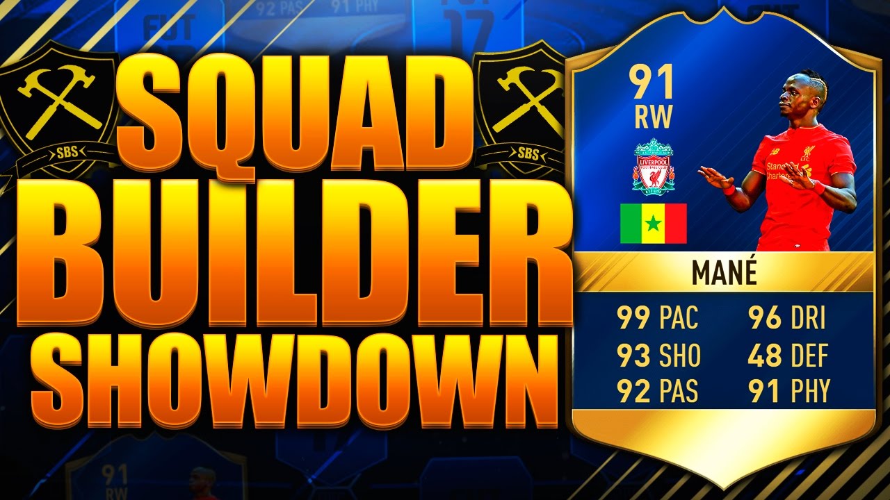 EPIC SQUAD BUILDER SHOWDOWN TOTS MANE 91!! FIFA 17 ULTIMATE TEAM
