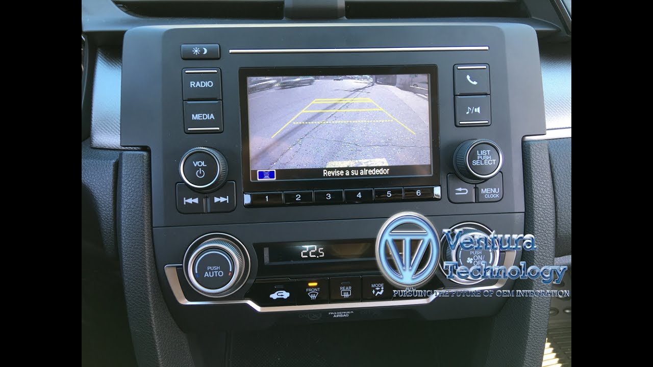 Instalación de cámara reversa para Honda civic Sedan con pantalla de 5 Años 2016 2017