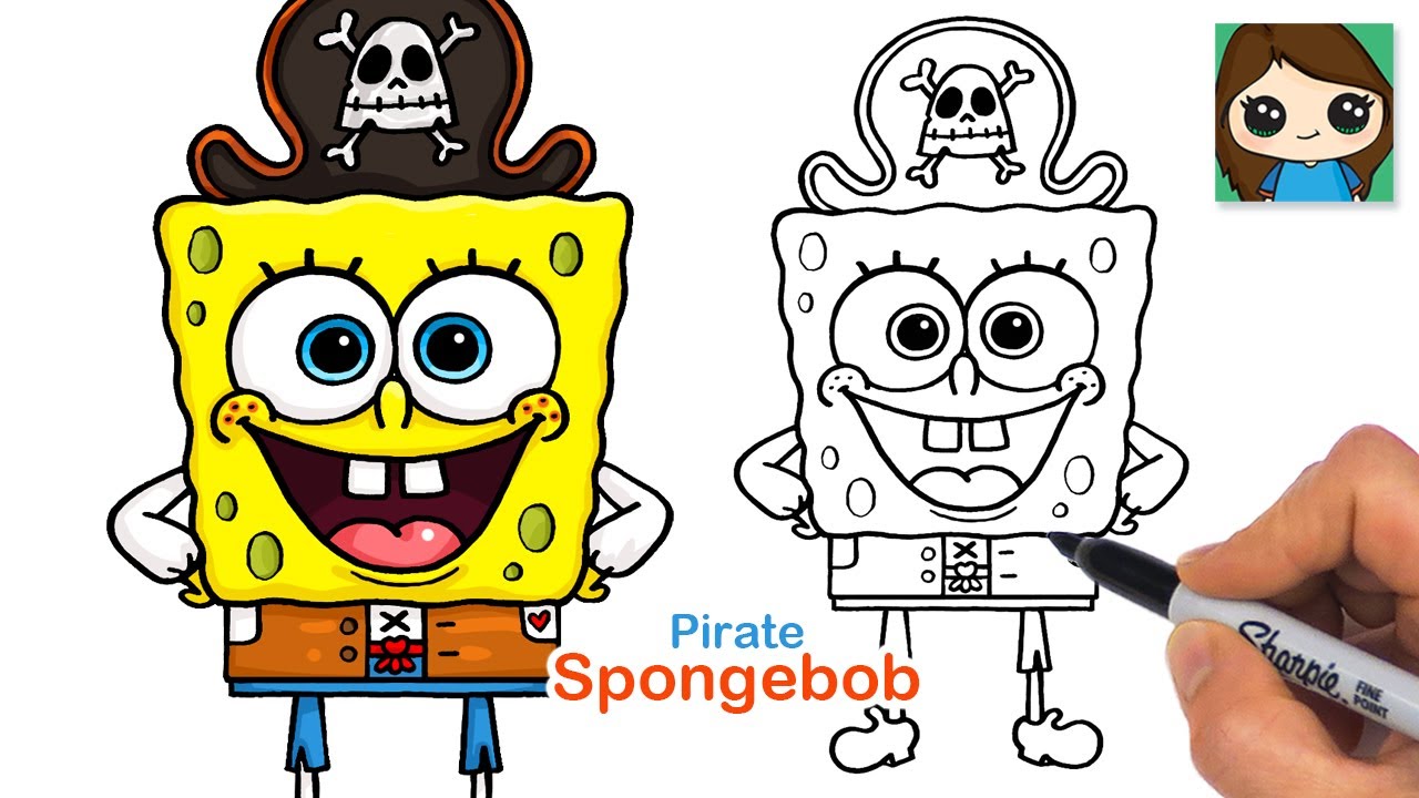 How to Draw Spongebob ☠️ Search for SquarePants