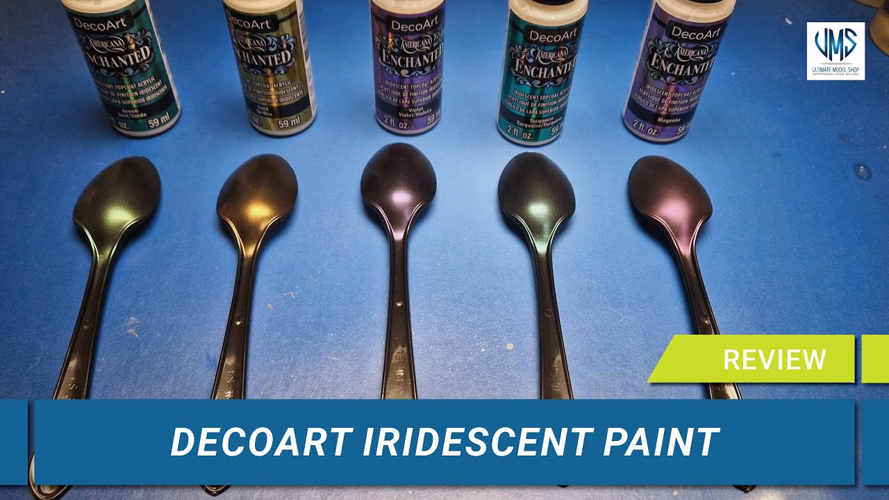Testing out DecoArt Enchanted Iridescent Paint