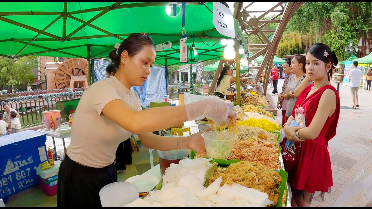 Most Popular! BEST Cambodian Street Food Tour in Phnom Penh Night Market, and Countryside Market