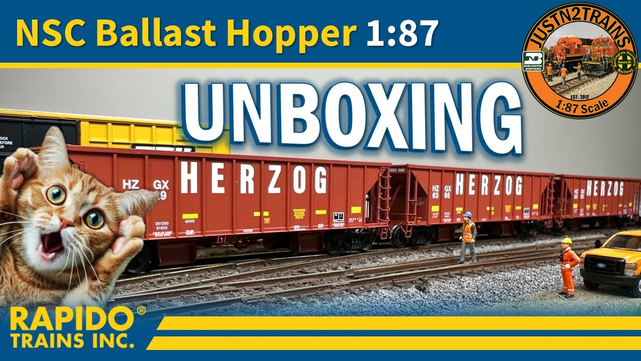 Unboxing : Rapido 2nd Run NSC Ballast Hopper Herzog (HZGX) 1/87 HO Model Train Layout